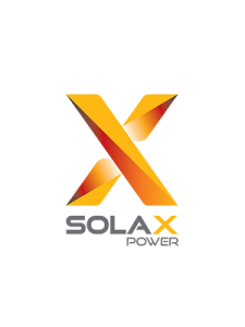SolaX power logotipas skaidriame fone auksinis pritaikytas Solet puslapiui
