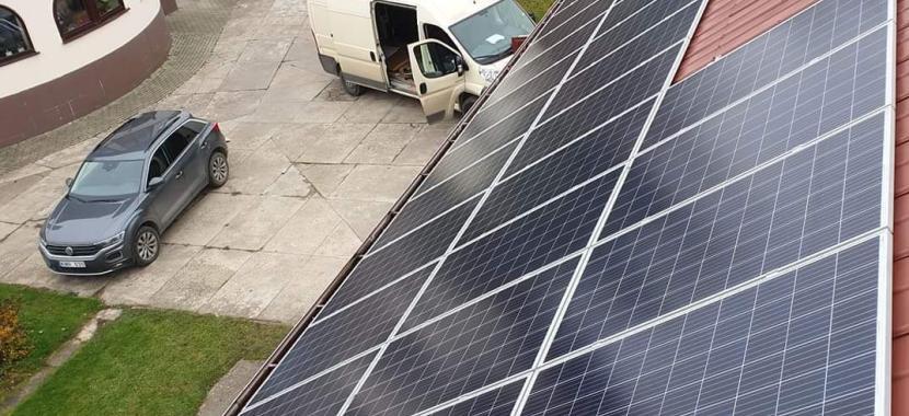 Solet Technics montavimo brigada montuoja saulės elektrinė valcuota skarda